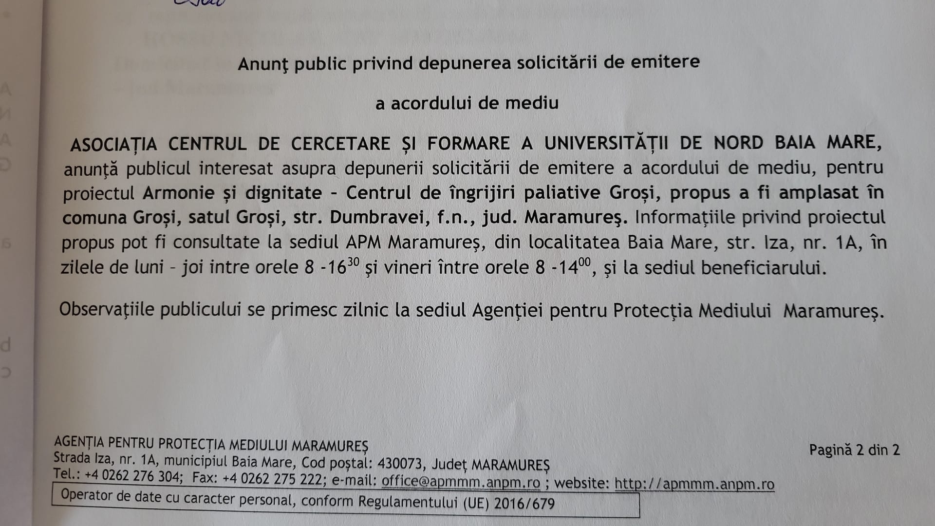 Anunț publicitar 14.05.2025