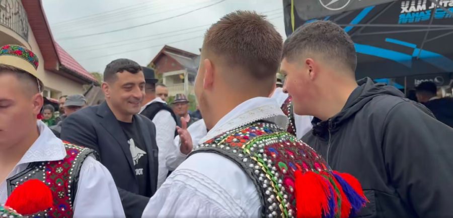 George Simion, la Tânjaua Hotenarilor din Maramureș