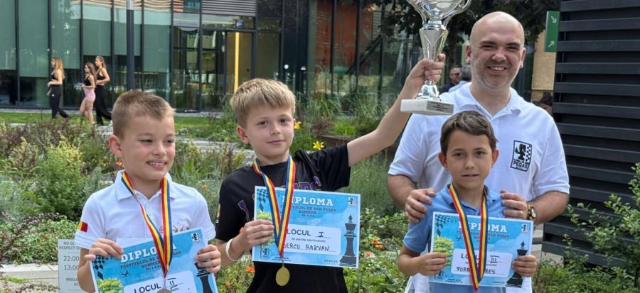 Rezultate foarte bune obținute de Academia de Șah Maramureș la Festivalul Pegas – Summer din Cluj