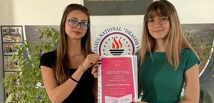 Premiu de excelență pentru Colegiul Național „Dragoș Vodă” Sighetu Marmației la Concursul de limba italiană „FESTLETTURA”