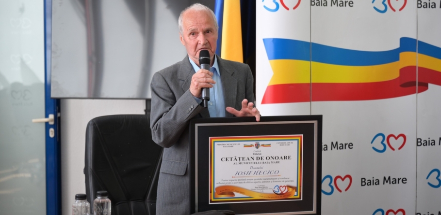 Marele campion Iosif Hečko a primit titlul de cetățean de onoare al municipului Baia Mare