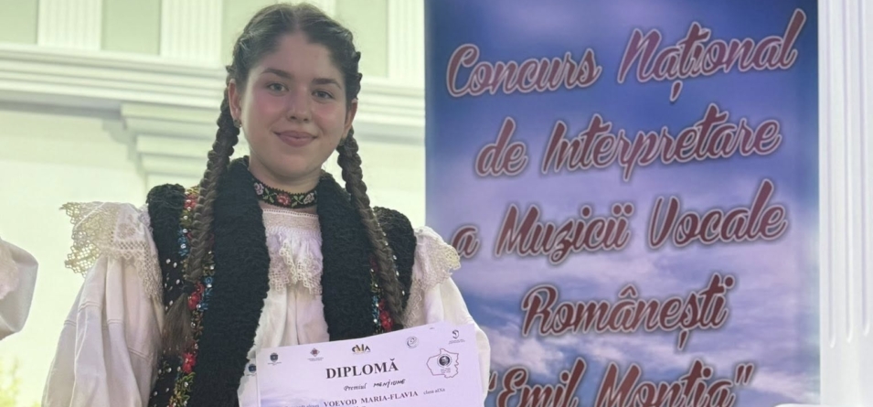 Maria Voevod a fost premiată în cadrul Concursului Național de Interpretare a Muzicii Vocale Românești „Emil Monția”