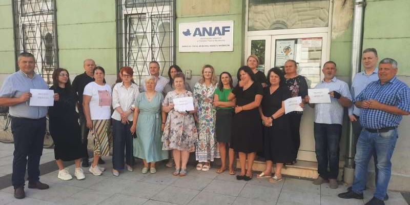 Protest spontan la ANAF Sighetu Marmației