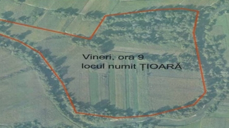 Măsurători cadastrale în tarlaua „Țioară” din Mocira