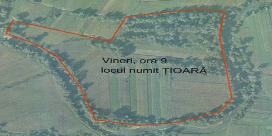 Măsurători cadastrale în tarlaua „Țioară” din Mocira