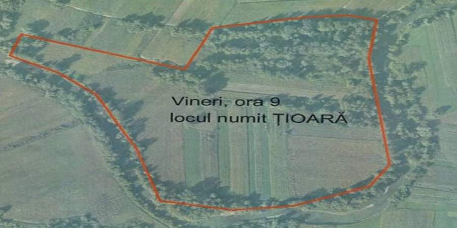 Măsurători cadastrale în tarlaua „Țioară” din Mocira
