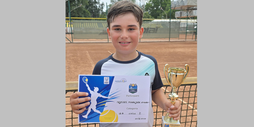 Un nou trofeu cucerit de Andrei Fejszes Mihaljek la tenis de câmp