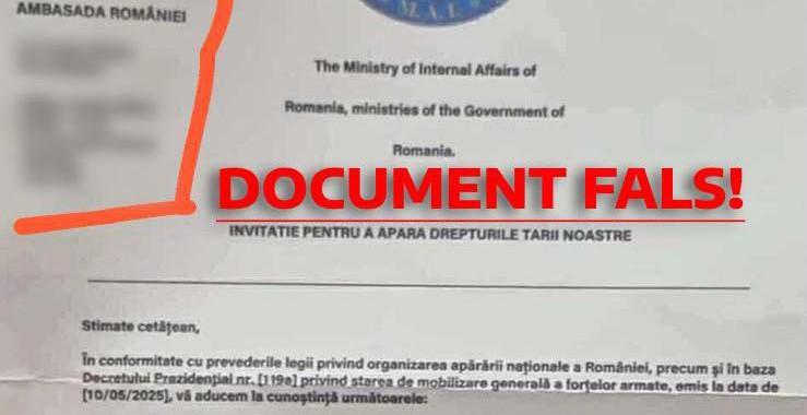 Fake news de chemare la încorporare