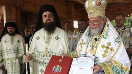 Părintele protosinghel Iosif Petra a fost instalat stareț al Mănăstirii „Sfântul Ilie” Dragomirești