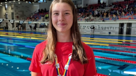 Andreea Gherghel (C.S.M Baia Mare), pe podium la Cupa României la Înot