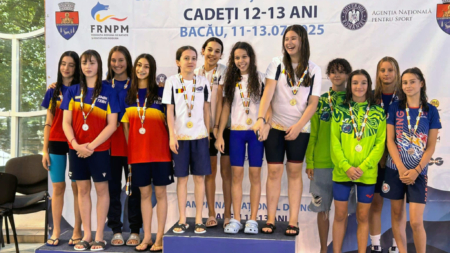 Medalii pentru înotătorii de la CSM Baia Mare, la Campionatul Național de Înot de la Bacău