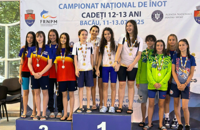 Medalii pentru înotătorii de la CSM Baia Mare, la Campionatul Național de Înot de la Bacău