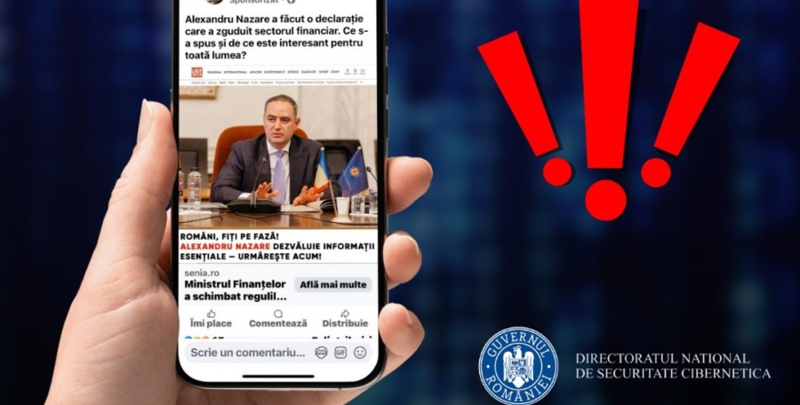 Avertizare DNSC: Campanie falsă care promovează o așa-zisă platformă de investiții de stat