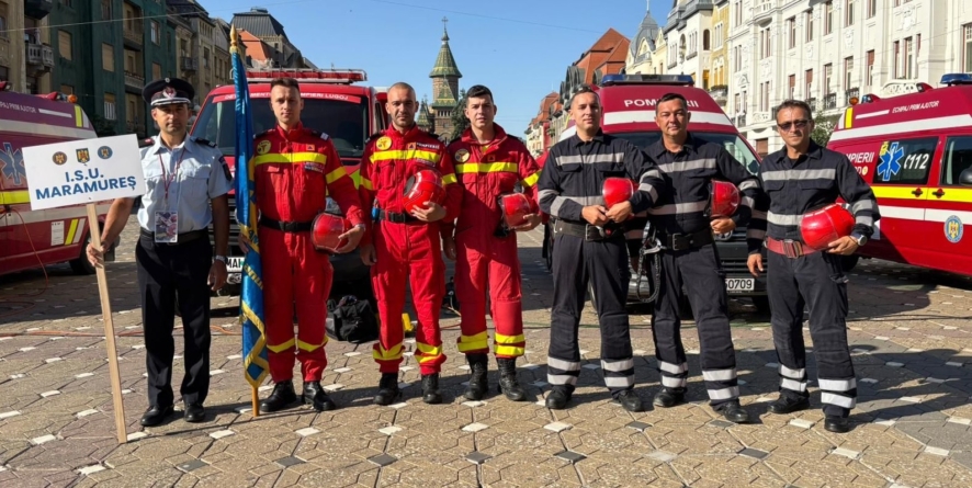 O echipă a ISU Maramureș, la Concursul național de descarcerare și acordare a primului ajutor