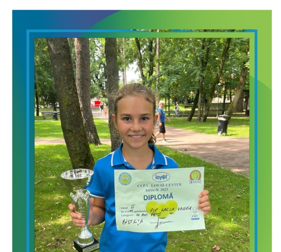 Karla Pop a obținut locul al II- lea în finala competiției de tenis “Cupa Loyal Center”