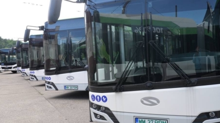 Cinci troleibuze noi și-au găsit stația în Baia Mare, pe ruta PNRR