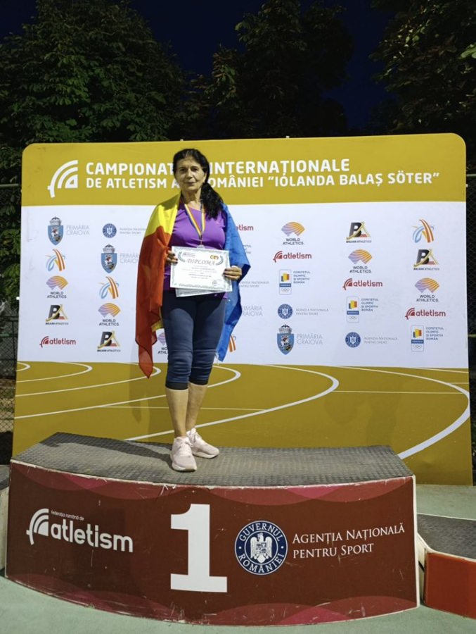 Sportiva Maria Șter, trei medalii de argint la Campionatul Național de Atletism Masters