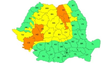 ATENȚIONARE METEOROLOGICĂ – COD GALBEN