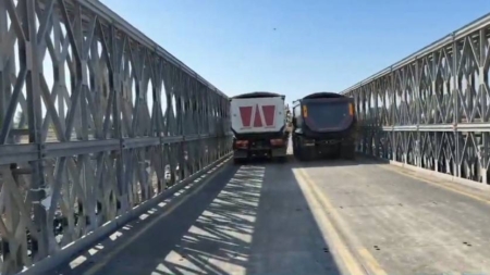 Podul provizoriu peste râul Săsar, pe centura Baia Mare, va fi deschis traficului azi