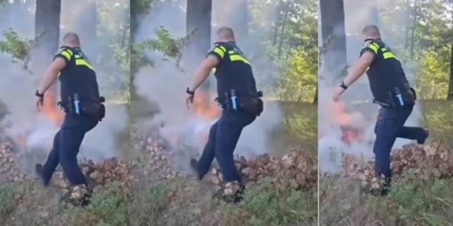 Un agent de poliție a prevenit un incendiu devastator