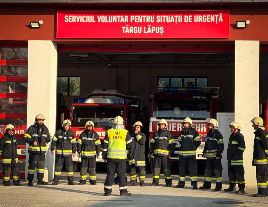 Exercițiu în caz de incendiu pentru echipajele de prim ajutor și pompieri, în satul Stoiceni