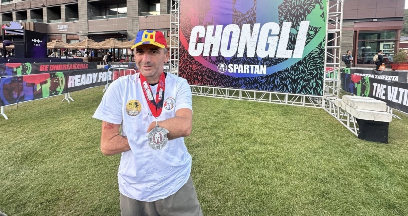 Florin Zaharie a reprezentat cu mândrie România la Campionatul Mondial Spartan Kids Chongli 2025 din China