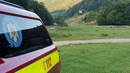 Weekend plin pentru salvamontiștii maramureșeni. Una dintre intervenții s-a realizat cu sprijinul unui elicopter al MAI