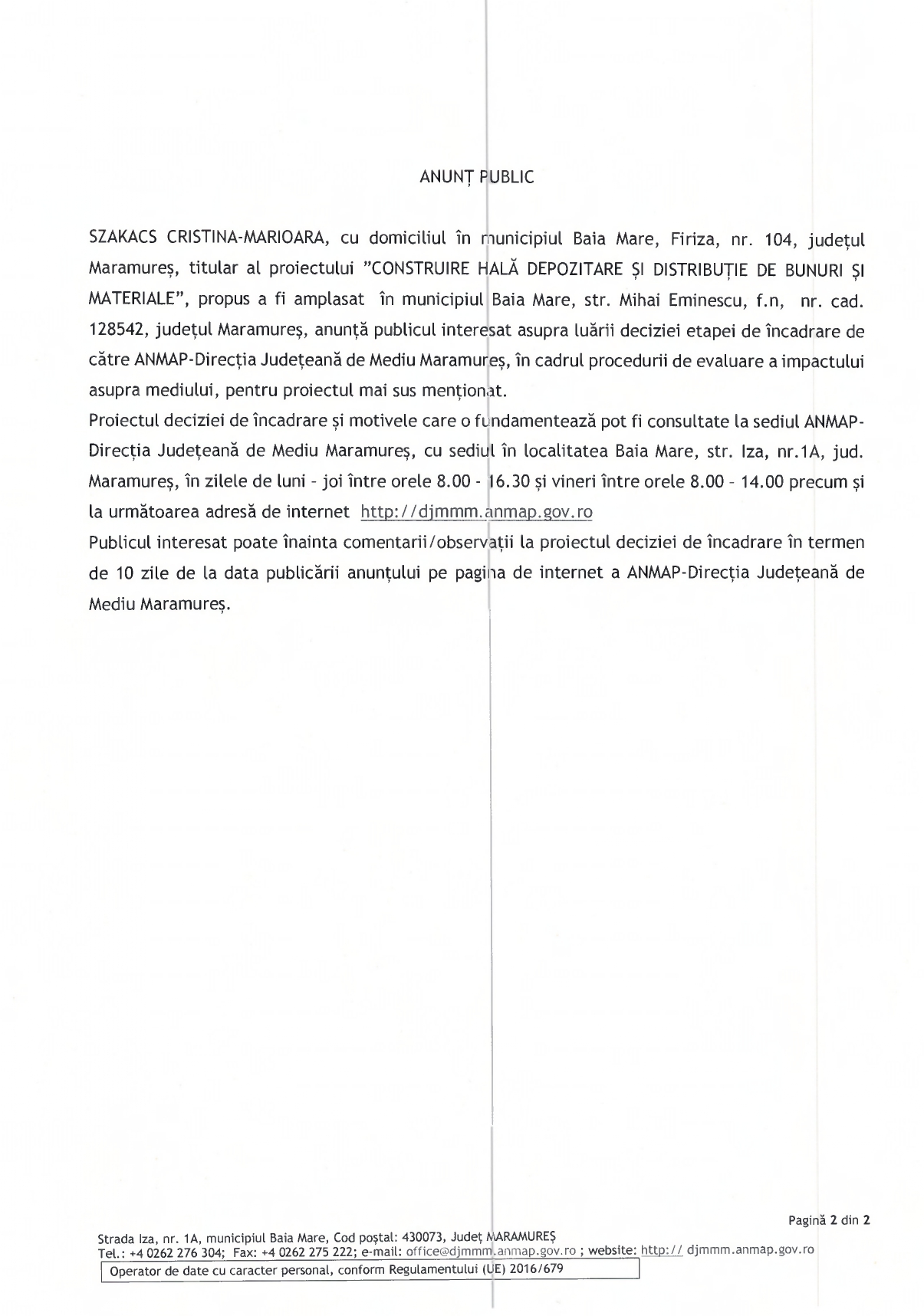 Anunț publicitar 11.09.2025