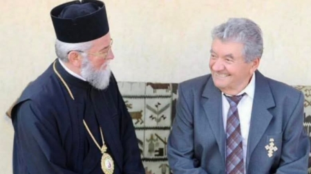 PS Iustin, întâlnire emoționantă cu învățătorul care l-a învățat să scrie și să citească