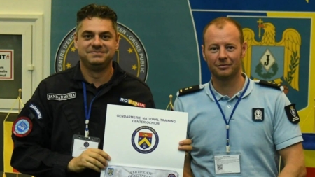 Un jandarm maramureșean, la exercițiul internațional Carpathian Blue Shield