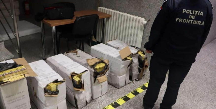 Țigări de contrabandă în valoare de 58.000 de lei, confiscate la granița cu Ucraina