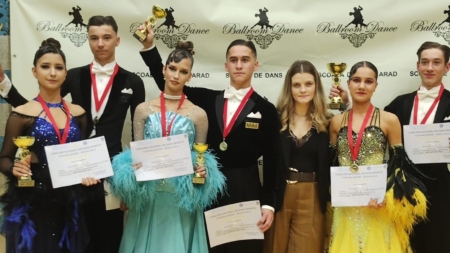 Dansatorii de la Medio Monte Baia Sprie au strălucit la „Cupa Ballroom” Arad – nouă calificări în finale și șase podiumuri