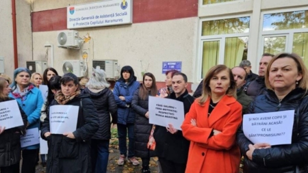 Protestele angajaților DGASPC Maramureș continuă