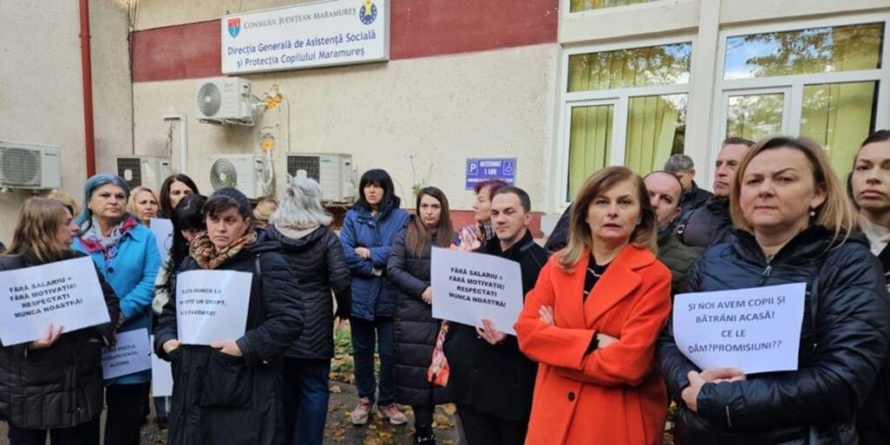 Protestele angajaților DGASPC Maramureș continuă