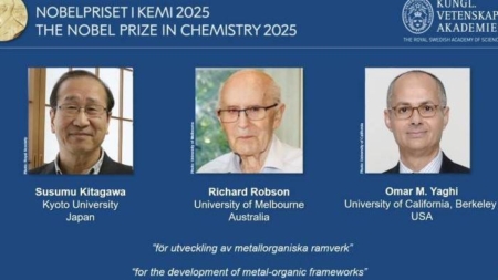 Susumu Kitagawa, Richard Robson și Omar Yaghi – Premiul Nobel pentru Chimie 2025