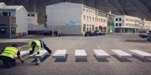 O trecere de pietoni care păcălește ochiul