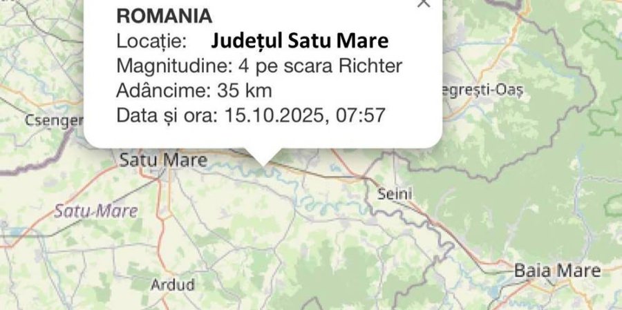 Cutremur în Satu Mare