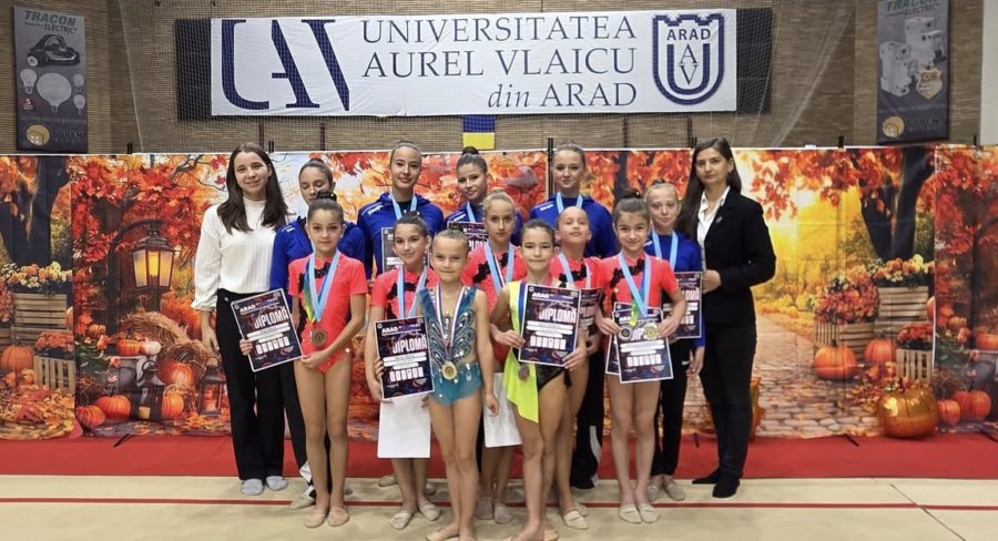 Gimnastele de la CSS 2 Baia Mare s-au remarcat la Turneul Internațional de Gimnastică Ritmică „Arad Trophy”
