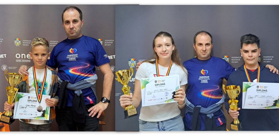 Academia de Șah Maramureș a cucerit trei medalii la Campionatul Național de șah rapid și blitz pentru juniori