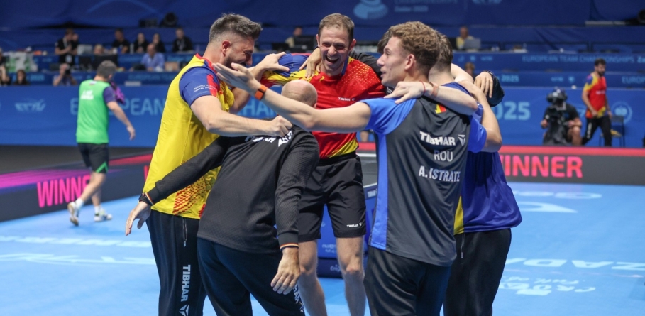 Naționala masculină de tenis de masă, la cea mai mare performanță din istorie: vicecampioană europeană