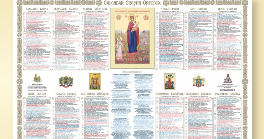 A apărut noul calendar creștin-ortodox pe anul 2026, emis de Episcopia Ortodoxă Română a Maramureșului și Sătmarului