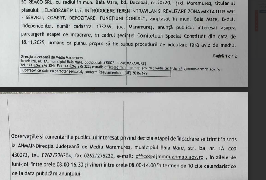 Anunț publicitar 19.11.2025