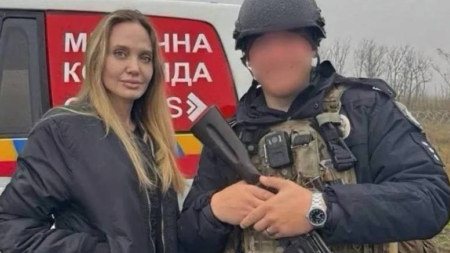 Angelina Jolie, vizită neașteptată la Herson