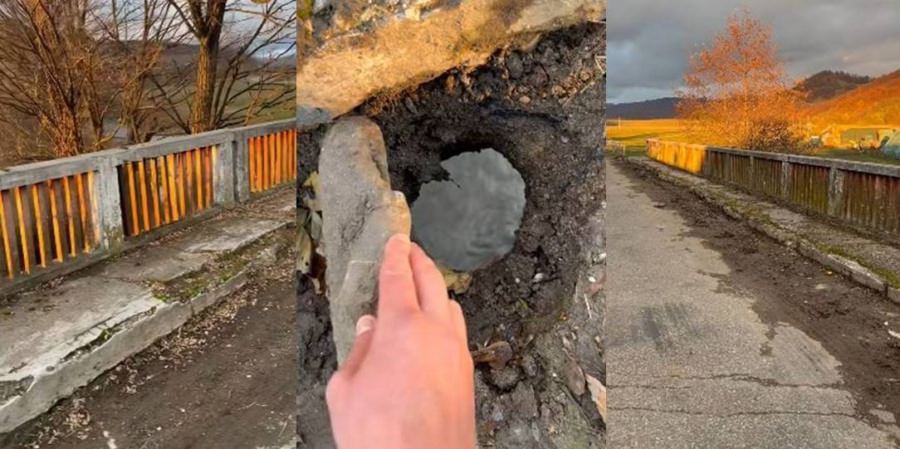 Podul peste râul Țibleș din Suciu de Sus, în stare critică