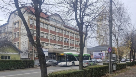 Stație provizorie URBIS pe strada Victoriei