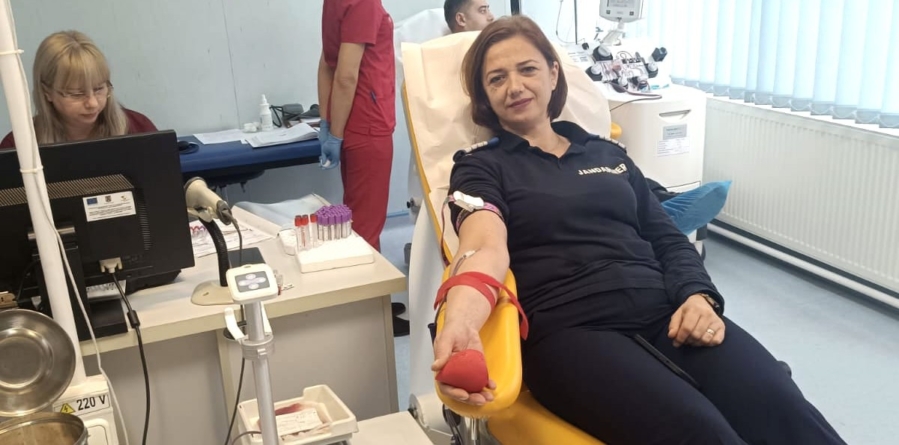 Jandarmii maramureșeni, participanți la campania „Donează sânge, salvează o viață”