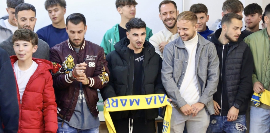 Elevi în dialog cu fotbaliștii Minaurului