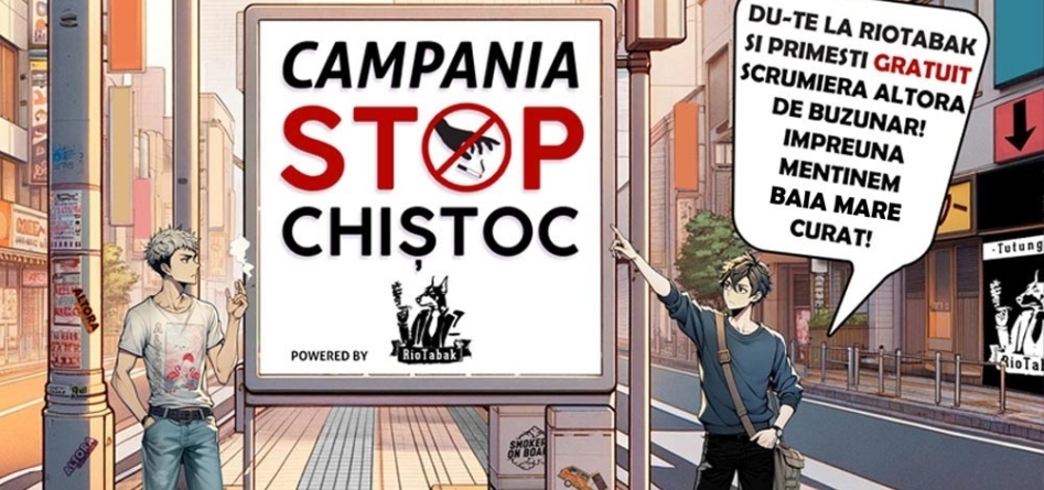 O nouă inițiativă în Baia Mare: „STOP CHIȘTOC!” – Campanie dedicată protejării mediului urban