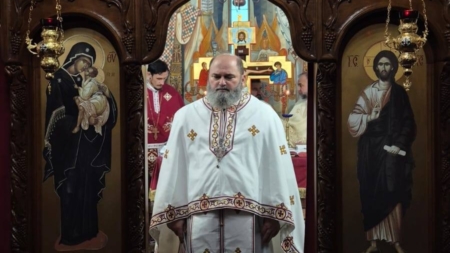 Preacuviosul Părinte Arhimandrit Casian Filip a slujit la Mănăstirea „Sfântul Apostol Andrei” din localitatea Berința