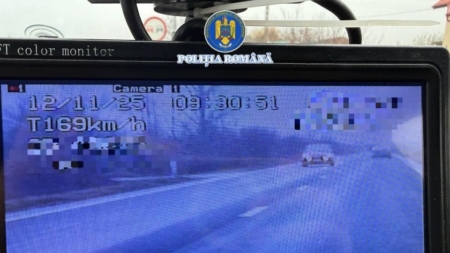 Prins conducând cu 169 km/h pe DN 1C
